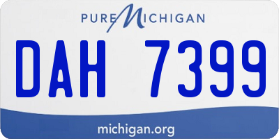 MI license plate DAH7399