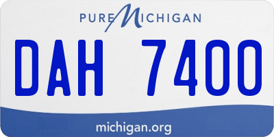 MI license plate DAH7400
