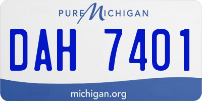 MI license plate DAH7401