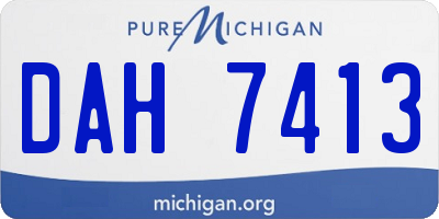 MI license plate DAH7413