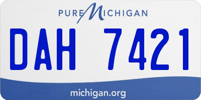 MI license plate DAH7421