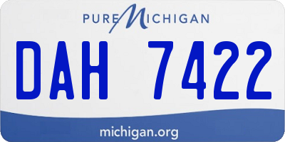 MI license plate DAH7422