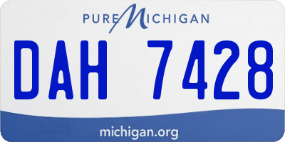 MI license plate DAH7428