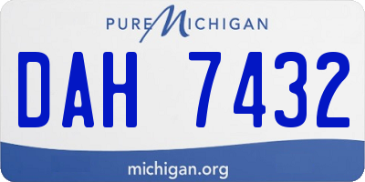 MI license plate DAH7432