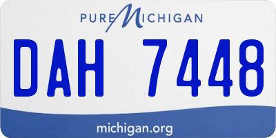 MI license plate DAH7448