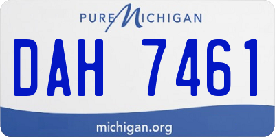MI license plate DAH7461