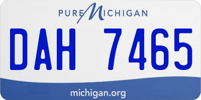 MI license plate DAH7465