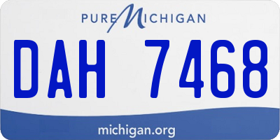 MI license plate DAH7468