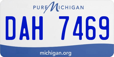 MI license plate DAH7469