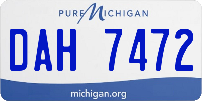 MI license plate DAH7472