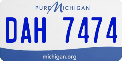 MI license plate DAH7474