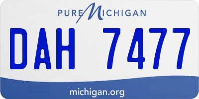 MI license plate DAH7477