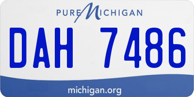 MI license plate DAH7486