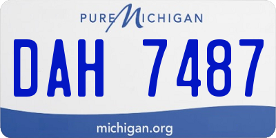 MI license plate DAH7487