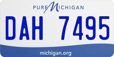 MI license plate DAH7495
