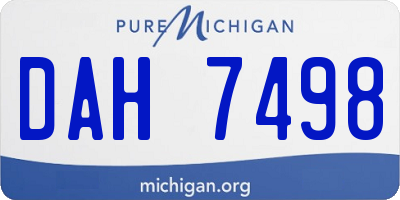 MI license plate DAH7498
