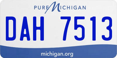 MI license plate DAH7513