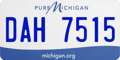 MI license plate DAH7515
