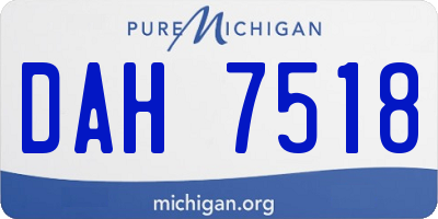 MI license plate DAH7518