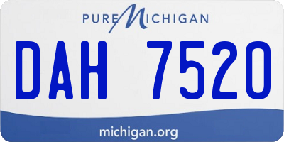 MI license plate DAH7520