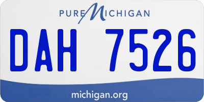MI license plate DAH7526