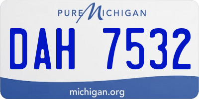 MI license plate DAH7532