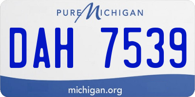 MI license plate DAH7539