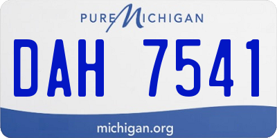 MI license plate DAH7541