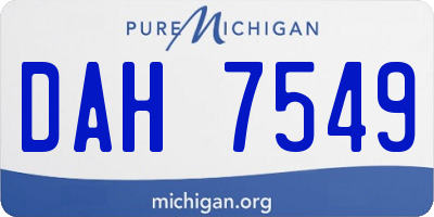 MI license plate DAH7549