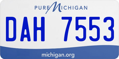 MI license plate DAH7553