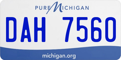 MI license plate DAH7560