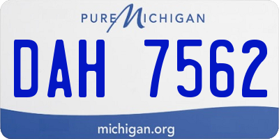 MI license plate DAH7562