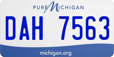 MI license plate DAH7563