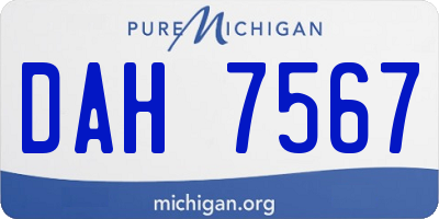 MI license plate DAH7567