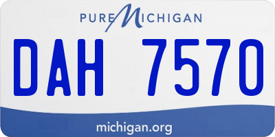 MI license plate DAH7570