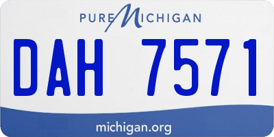 MI license plate DAH7571