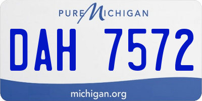 MI license plate DAH7572