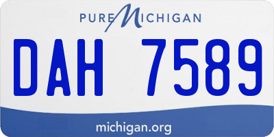 MI license plate DAH7589