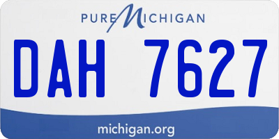 MI license plate DAH7627