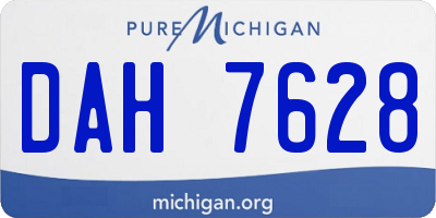 MI license plate DAH7628