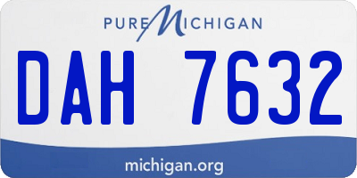 MI license plate DAH7632