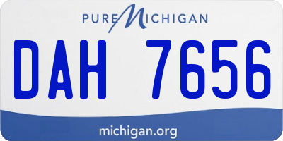 MI license plate DAH7656
