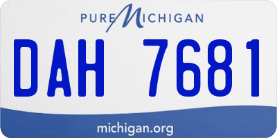 MI license plate DAH7681