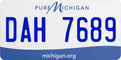 MI license plate DAH7689