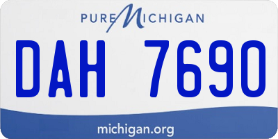 MI license plate DAH7690