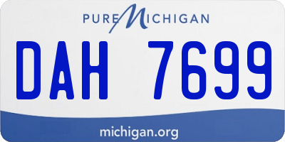 MI license plate DAH7699