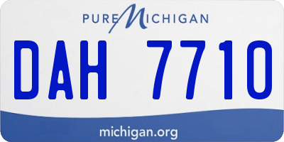 MI license plate DAH7710