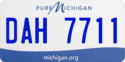 MI license plate DAH7711