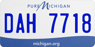 MI license plate DAH7718