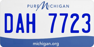 MI license plate DAH7723